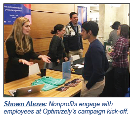 Nonprofits engage with employees at Optimizely workplace giving kick-off party